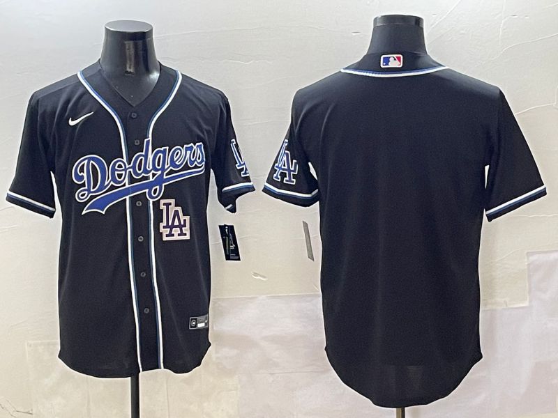 Men Los Angeles Dodgers Blank Black Three generations Nike 2025 MLB Jersey style 6